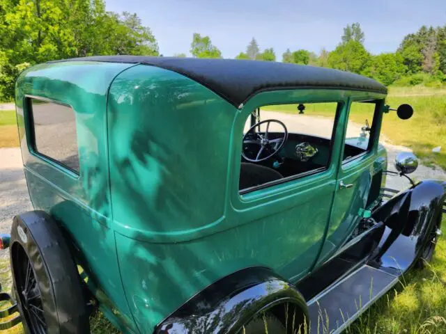 1929 ford model a coupe green rwd manual tudor