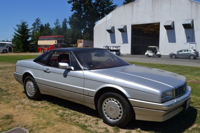 1988 cadillac allante convertible two tops, silver, inexpensive, lemay museum