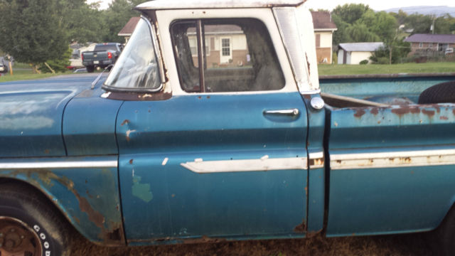 1963 chevy c10 fleetside pickup truck blue