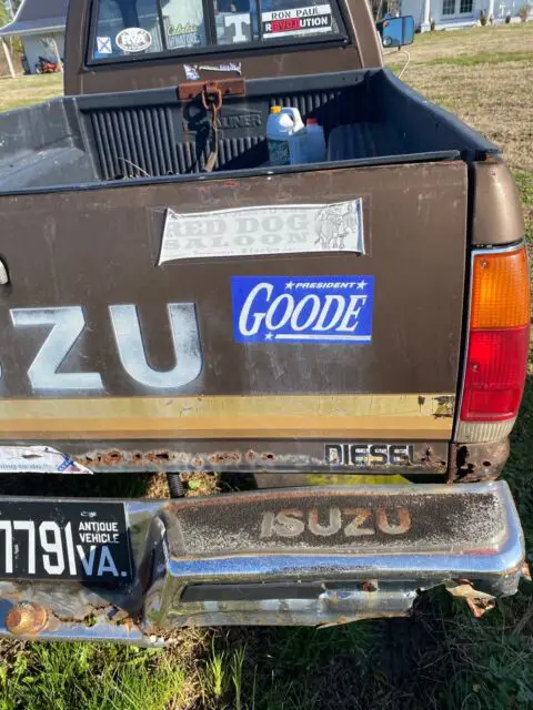1985 isuzu pickup pickup brown 4wd manual pup
