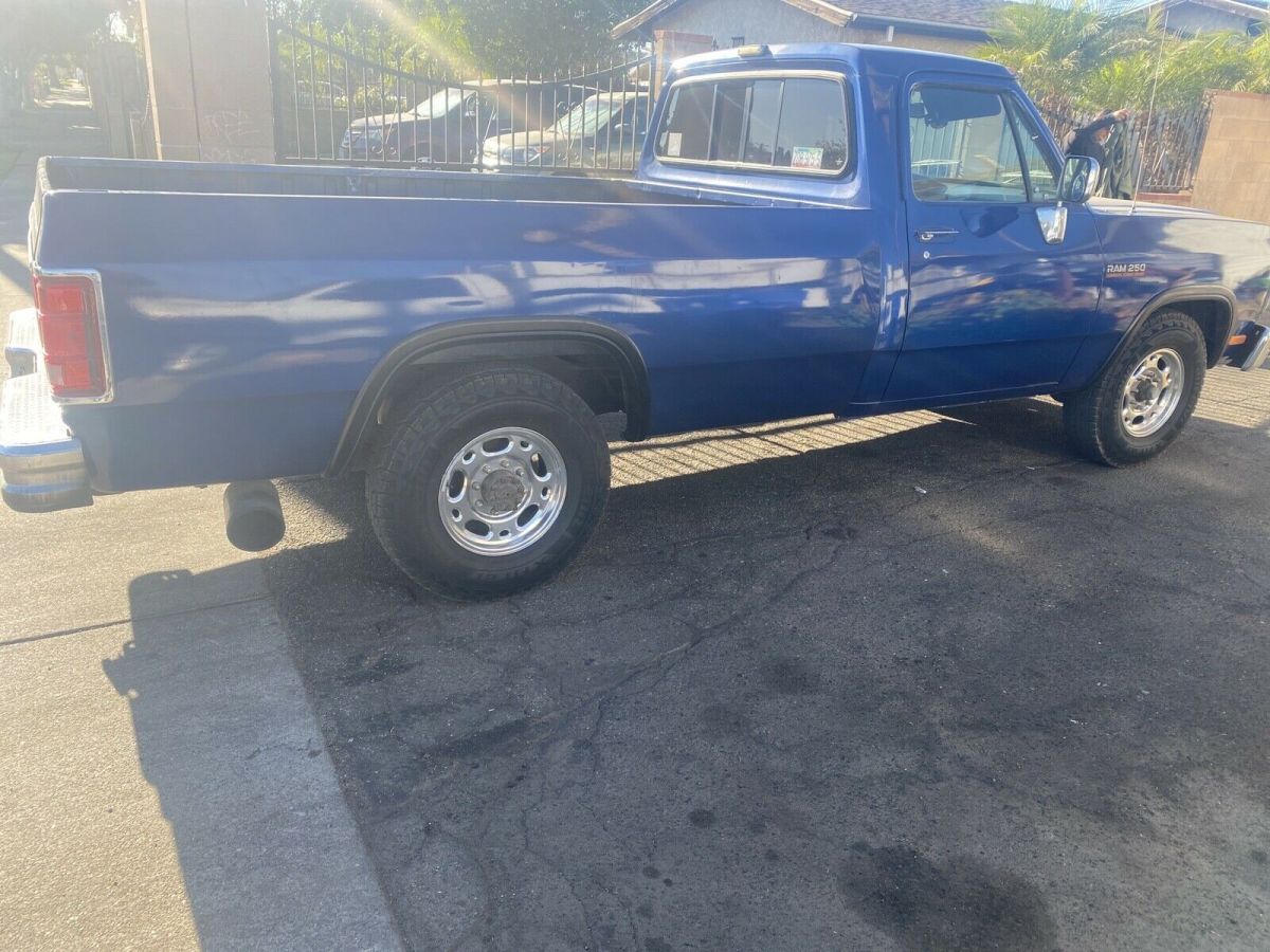 1991 dodge d250 pickup blue rwd automatic d200