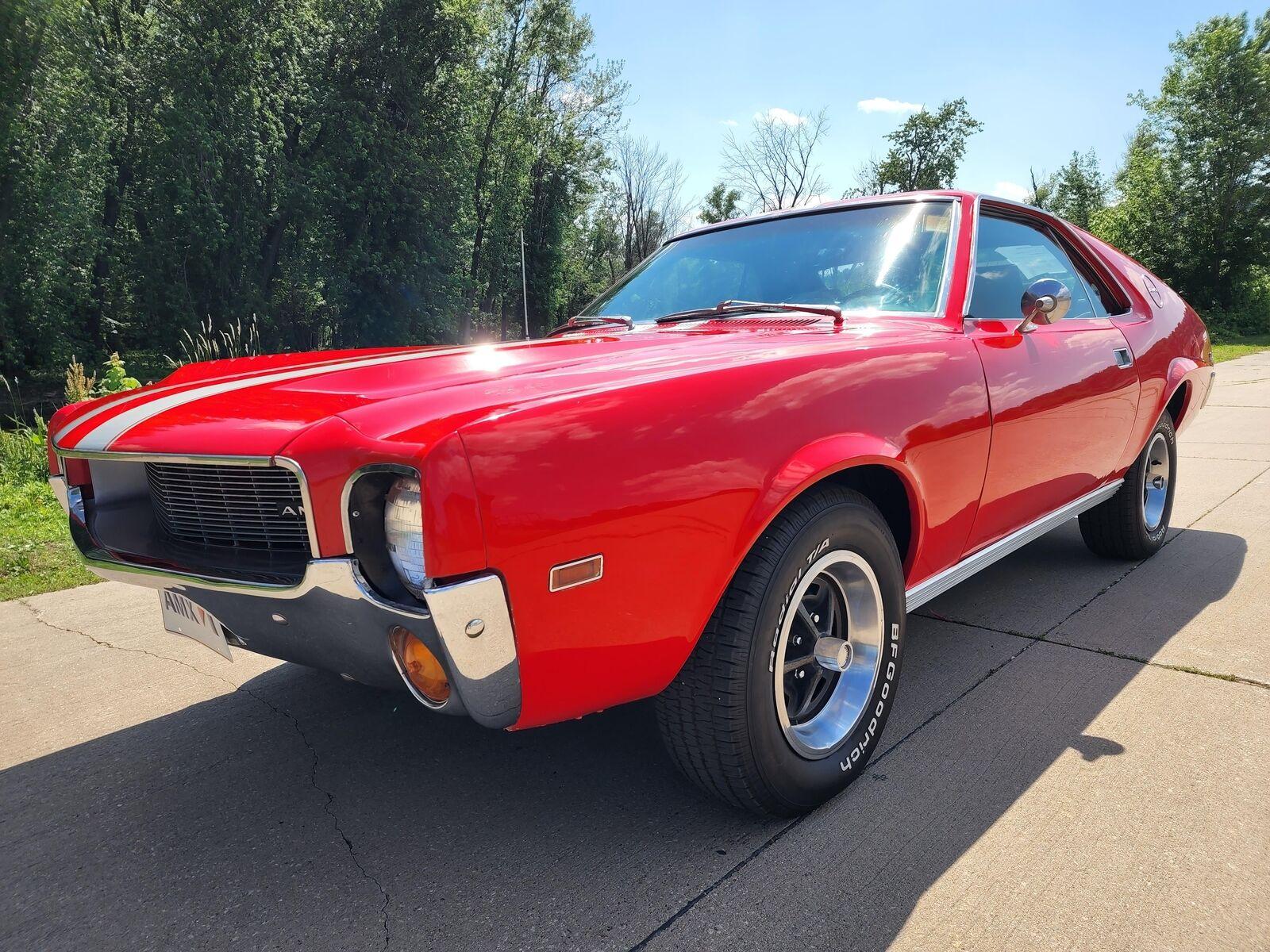 1969 amc amx red 390ci v8 engine 42373 miles