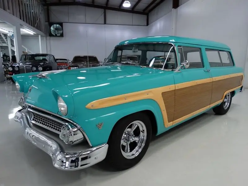 1955 ford ranch wagon resto-mod, late model ford 5.0 liter v8 engine! a/c!