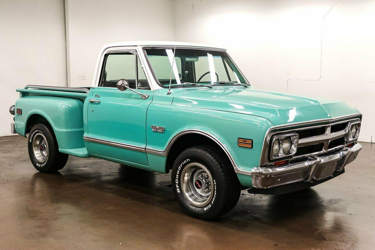 1968 gmc 1500 custom 21825 miles teal truck inline 6 cylinder 3 speed manual