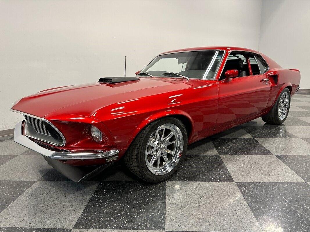 1969 ford mustang mach 1 trailer queen vivid red metallic finish