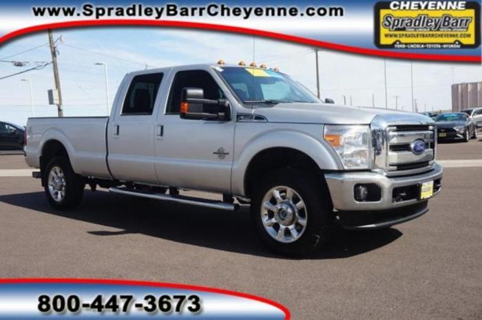 2015 ford f-350 super duty xlt 4x4 xlt 4dr crew cab 8 ft. lb srw pickup for sale in cheyenne, wyoming