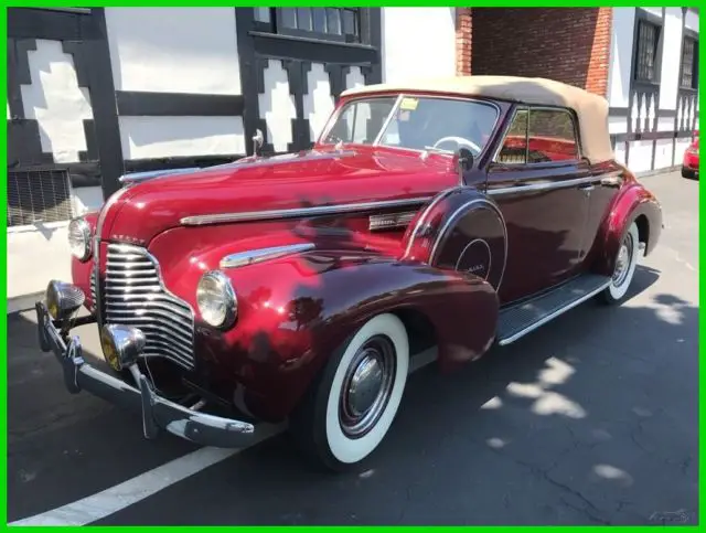 1940 buick convertible, straight 8, 3-speed manual trans, rwd