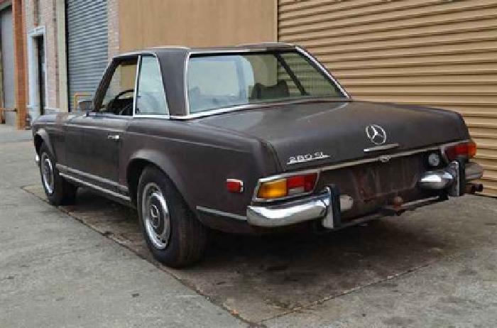 1970 brown mercedes-benz 280sl in astoria, ny