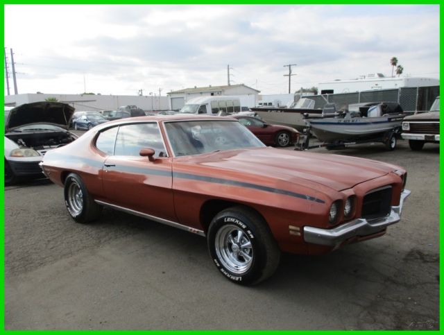 1971 pontiac le mans 2-door coupe 350 v8 automatic gas no reserve