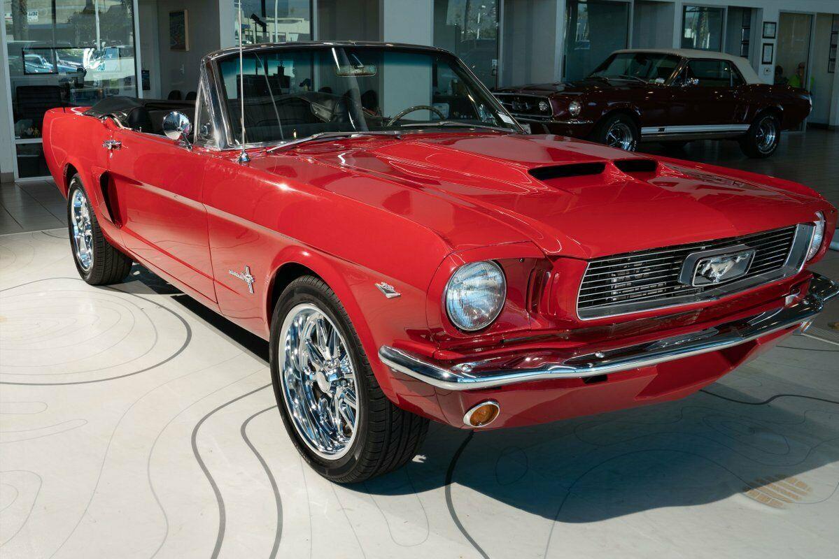 1966 ford mustang convertible red 289ci v8 c code 2bbl carb c4 automatic
