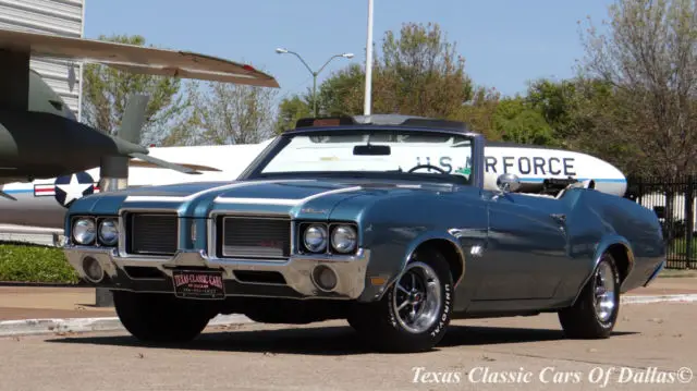 1972 oldsmobile cutlass supreme 442 convertible 2 door v8 blue