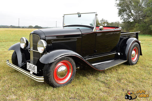 1931 ford roadster pick-up all steel tri-power v8 700r4 ford 8" soft canvas top