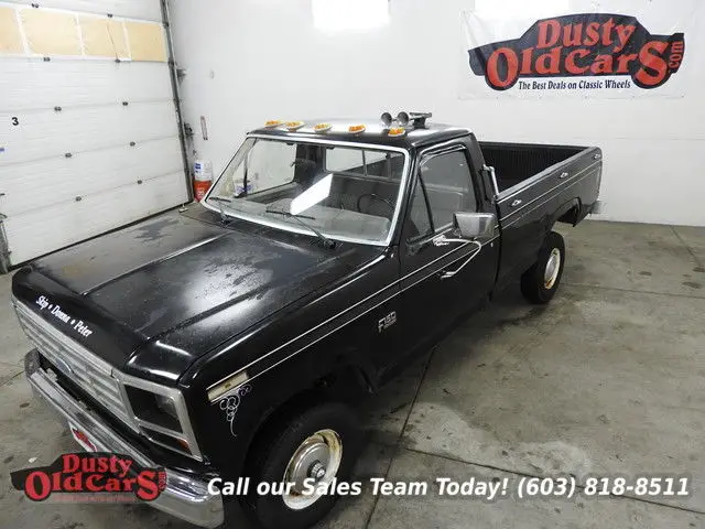 1986 black runs drives 4x4 i6 great work truck!