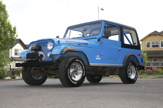 1978 jeep wrangler cj-7 renegade levi hard top quadratrac 4wd only 33,830 miles