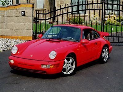 no reserve 1991 911 carrera 2 triptonic 964 54000 original miles guard red gem!