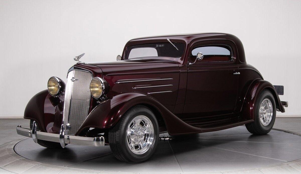 1934 chevrolet coupe burgundy coupe 3 speed automatic 724 miles