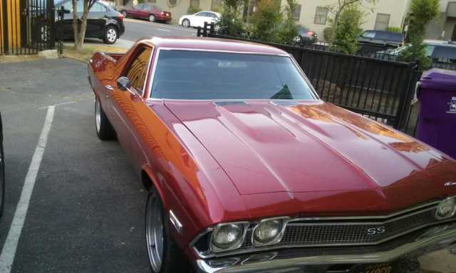 classic 1968 el camino ss 396 cherry red