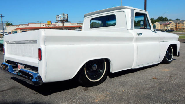 1966 chevy c10 - custom short bed shop truck airride pickup ratrod matte white