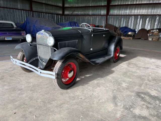 1930 ford model a black rwd manual roadster