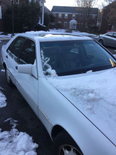 mercedes-benz classic 300se 1992 mobile phone, b/tooth. white exterior/ grey int