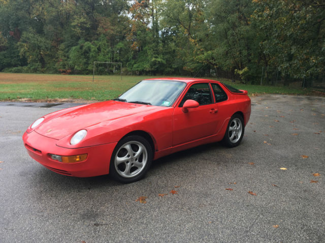 1994 porsche 968 - 3.0l, guards red, black leather, 17" boxster twists, oem+