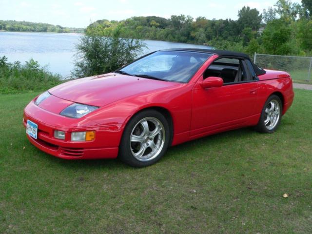 nissan 300zx twin turbo convertible w/manual transmission. red over black 600 hp