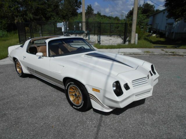 1981 chevrolet camaro z/28,4 spd,48k miles,cold ac,t tops, white,tan int.loaded!