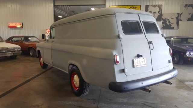 59 gray panel truck classic antique pickup van 60 bus 2wd wood 6 cylinder manual