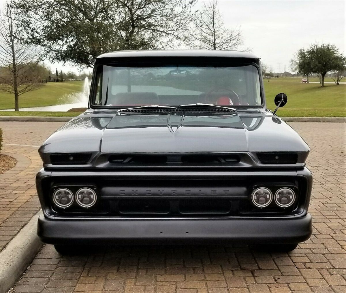 custom 1965 chevy short bed pick up truck bagged