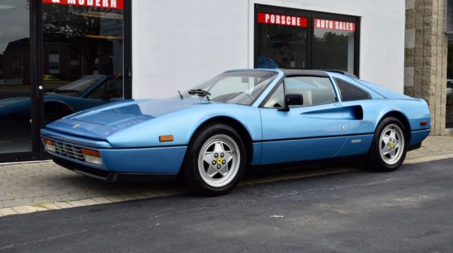***1989 ferrari 328 gts, azzurro blue/crema, rare! massive amount of records!***