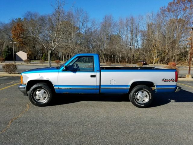 1992 gmc sierra k1500 sle 4x4 regular cab long bed 5.7l v8 low miles no reserve!