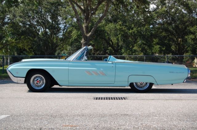 1963 ford thunderbird roadster "m" code tribute 390 tri power loaded ac ps pdb