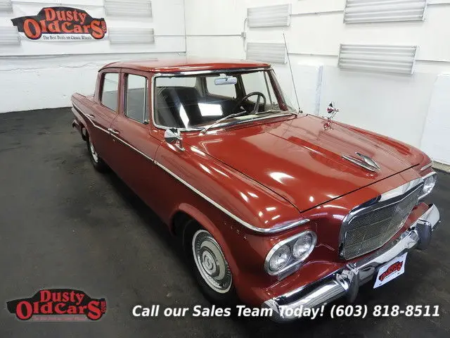 1962 red runs drives body inter 170i6 3 spd auto!