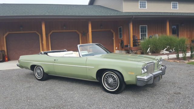 1974 oldsmobile delta 88 convertible very original ps pb ptop ps ac white int