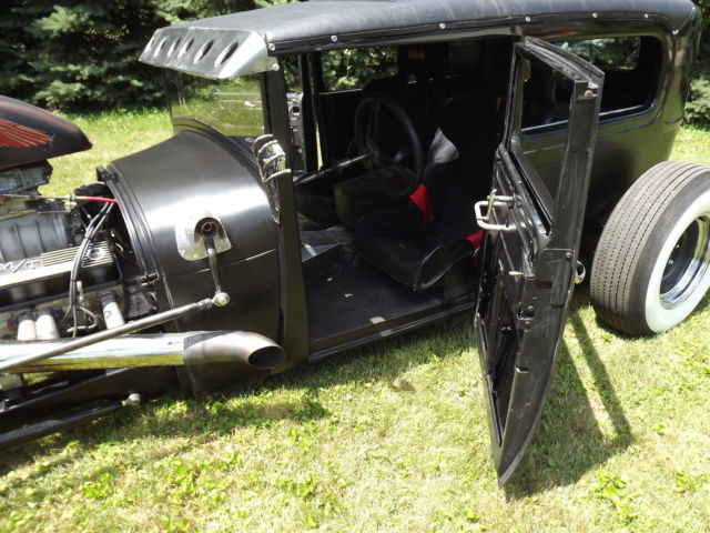 1929 ford model a blown -old school hot rod - rat rod - nice !!!!