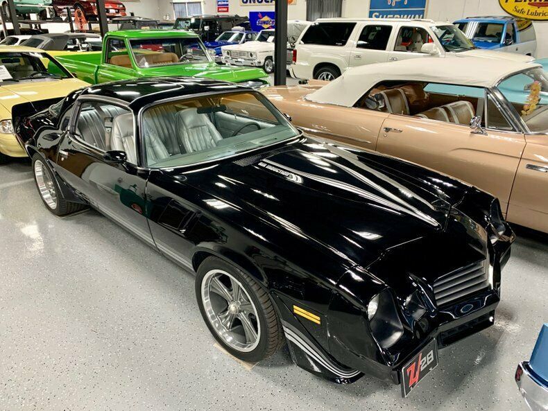 1980 chevrolet camaro z/28 black t-tops - a/c - 350ci w/ nice modifications