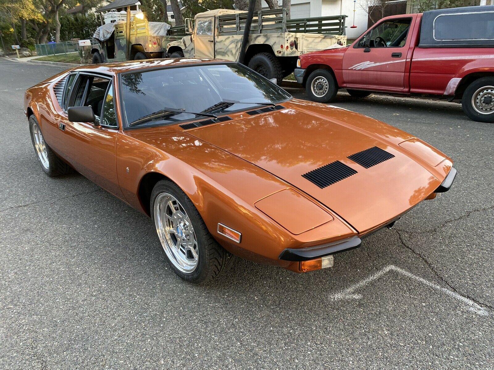 1973 de tomaso pantera alcantara coupe orange manual