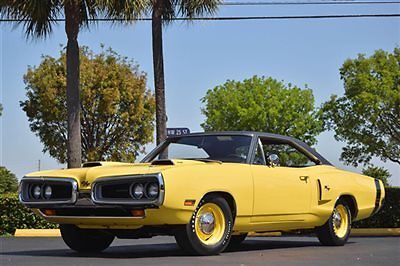1970 dodge coronet rt 440ci 375 hp 4-spd pistol grip yellow restored!
