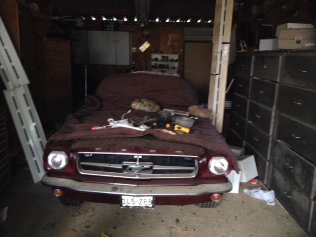 (1964 1/2) 1965 ford mustang coupe barn find freshed up driver 260 v8 - video