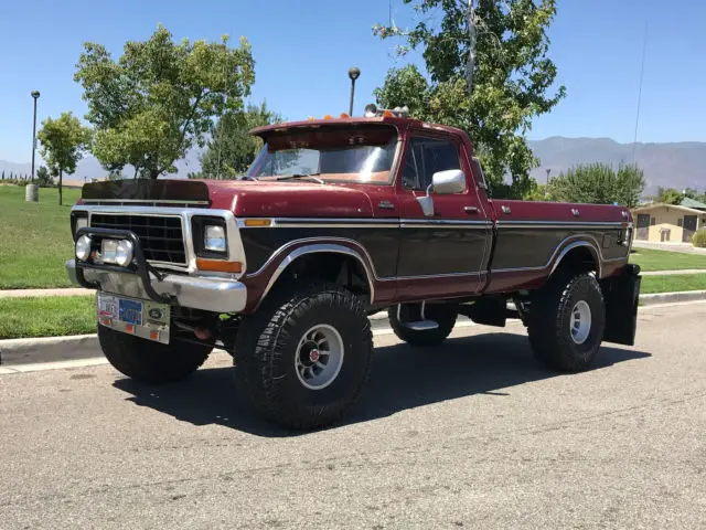 1977 ford f-150 highboy custom ranger 4x4 w/38's original california blue plate