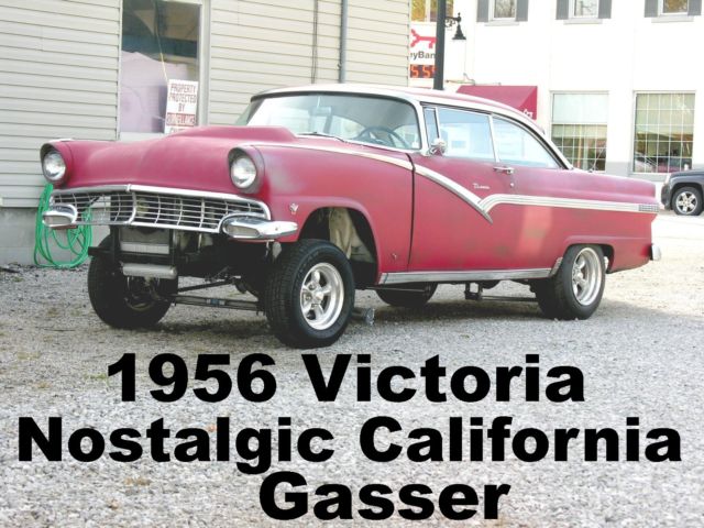 1956 ford fairlane victoria hardtop gasser hot rod nostalgic california chevy