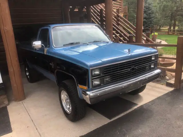 1984 chevrolet k20 pickup blue 4wd automatic chevy truck