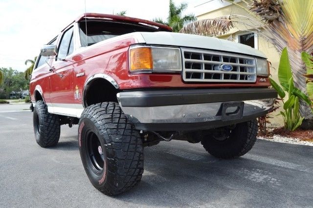 1990 ford bronco 351 v8 crate motor lifted 35 inch tires 4x4 recently restored