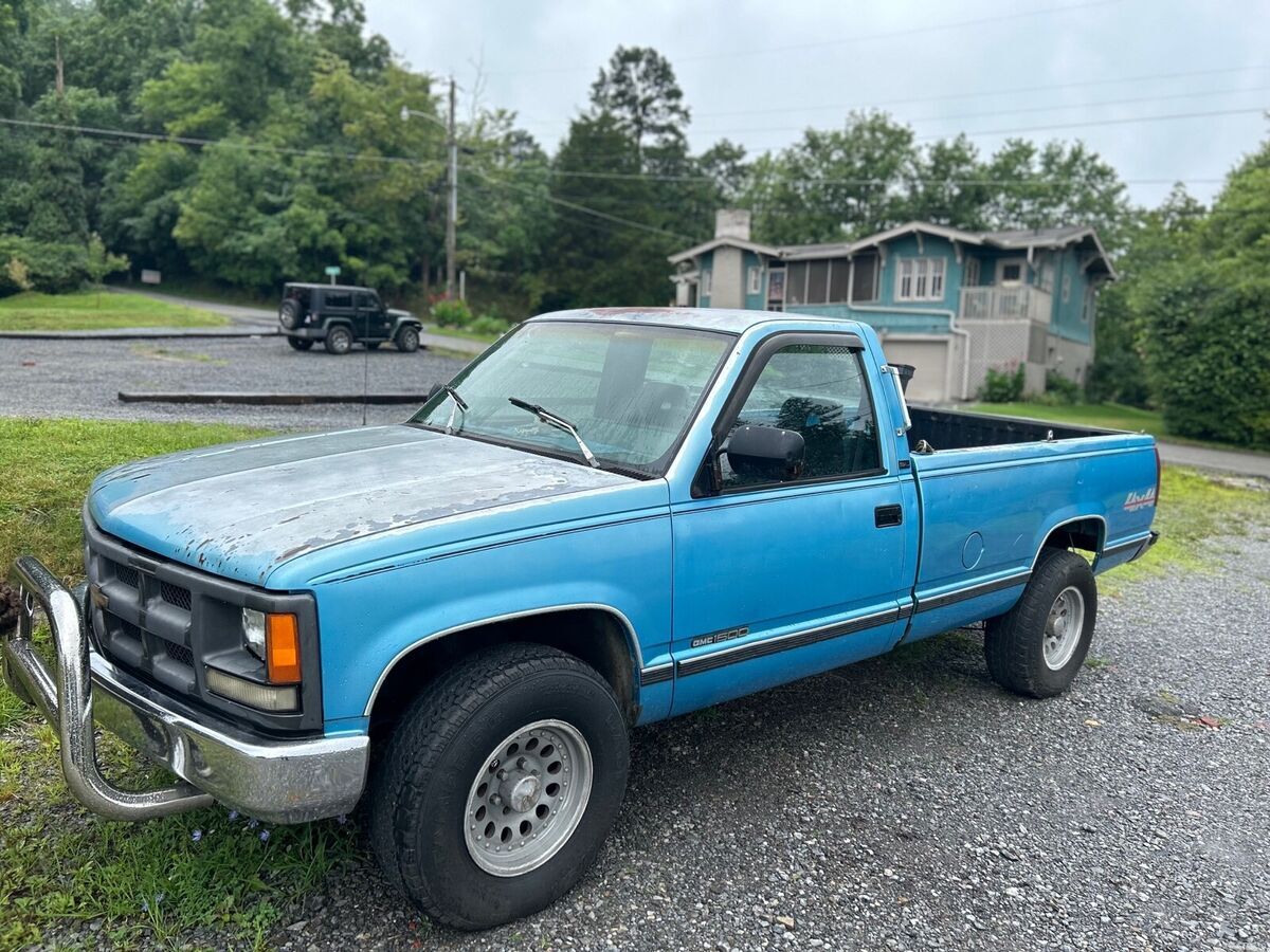 1993 gmc sierra pickup blue 4wd automatic k1500