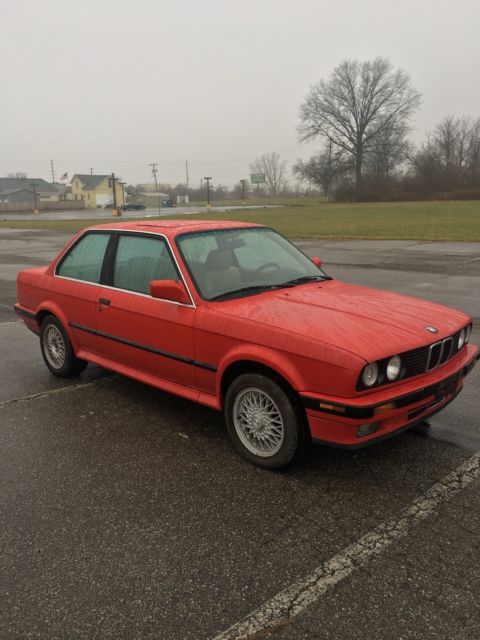 1989 bmw 325ix e30 96707 miles brilliant red coupe 2.5l i6 manual, awd