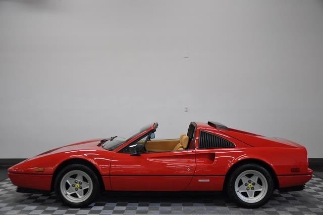 1987 ferrari 328gts rosso corsa red/tan fresh service 3/15 11270 miles