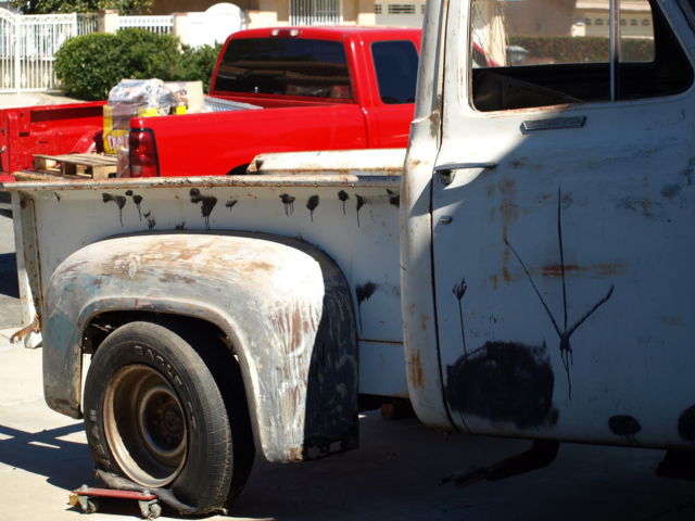 1955 ford short bed pick up hot rod project great body and chassis