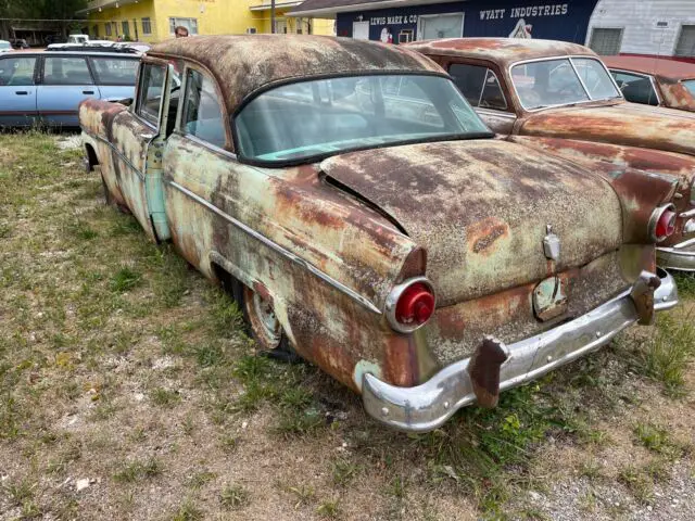 1955 ford customline sedan blue rwd manual