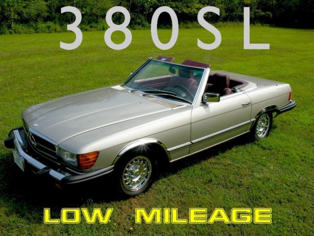 1985 mercedes benz 380sl original low miles hardtop chrome convertible r107 560
