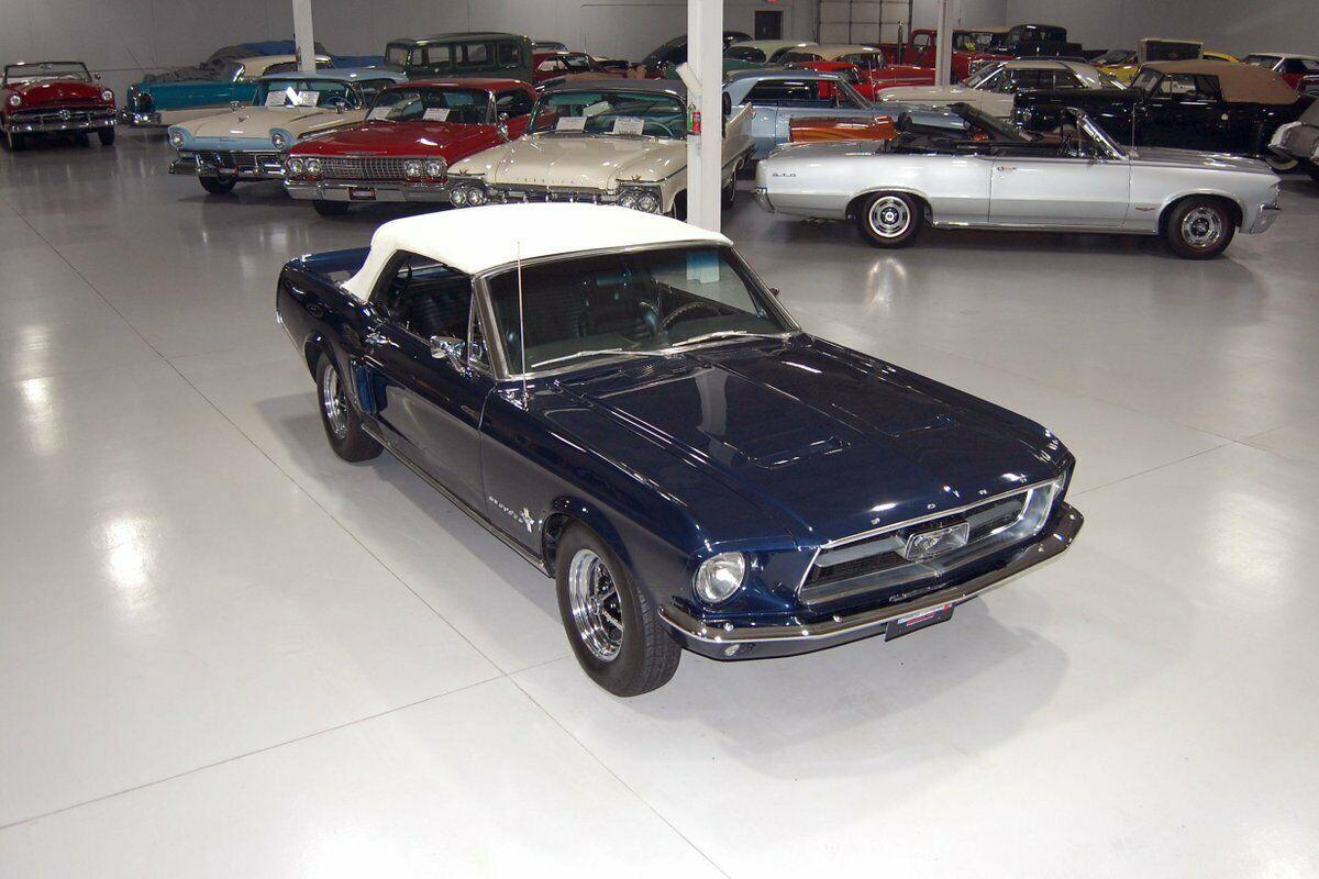 1967 ford mustang convertible nightmist blue 51866 miles